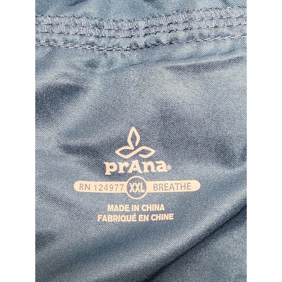 Prana Mojo Shorts Men's XXL Blue Elastic Waist Performance Quick‎ Dry Hiking 10" - Picture 3 of 6